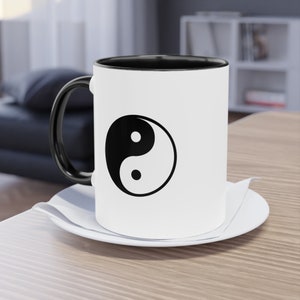 Yin And Yang Coffee Mug, 11oz, Tea Cup, Ceramic Mug, Gift for Him or Her, Kitchen Decor, Unique Drinkware