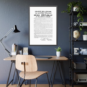 Irish Proclamation Posters, Wall Art Prints, Home Decor, Historical Artwork, Irish Independence, Framed Paper Art