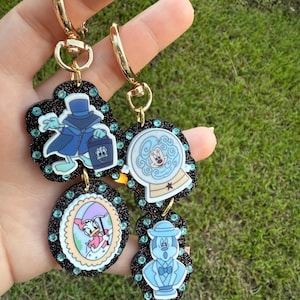 Geisterschloss Taschenanhänger / Kristallkugel Schlüsselanhänger