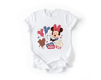 Retro Minie 4th of July Shirt-Independence day shirt, Family Trip shirt, Patriotic Shirt