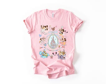 Coquette Bows – MInnie & Friends,Disney Castle Shirt, Magic Kingdom Girly Tee for Disney Girl Trip ,Walt Disney World,Disney Land