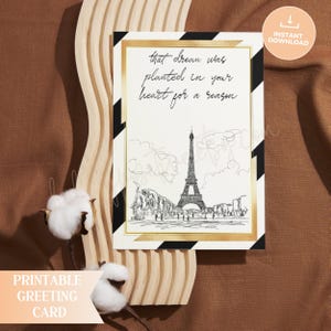 Ce rêve était planté dans votre cœur pour une raison. Carte numérique, carte d'encouragement, carte de citation de rêve, cadeau de motivation