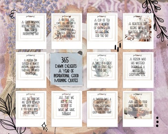 Inspirational Morning Affirmation Cards: 365 Daily Quotes (Printable)