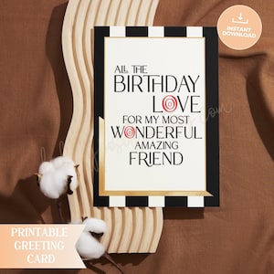 Best Friend Birthday Card, Friendship Card for Bestie, Birthday Love Card, Best Friend Gift, Sweet Birthday Greetings