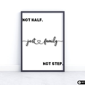 Impresión con frase &quot;Familia ensamblada&quot;: Arte mural para familias ensambladas (Descarga digital)