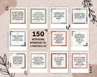 150 Cartões de Afirmação Motivacional: Amor-próprio para Imprimir (PDF)