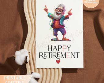 Lustige Karte zum Ruhestand für Ihn: Gruß zum Geburtstag (Digitaler Download)