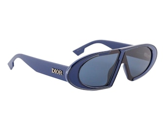 Christian Dior Oblique CD Gold Logo Blue Iconic Sunglasses