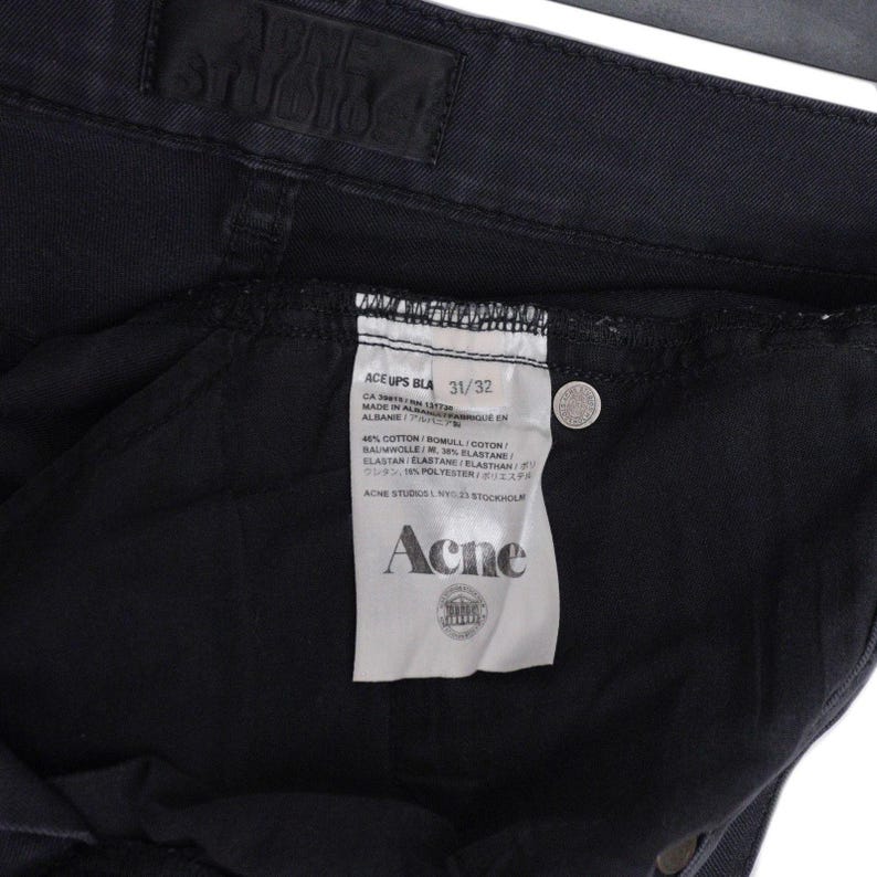 Acne Studios Ace Ups Used Black Denim Jeans image 6