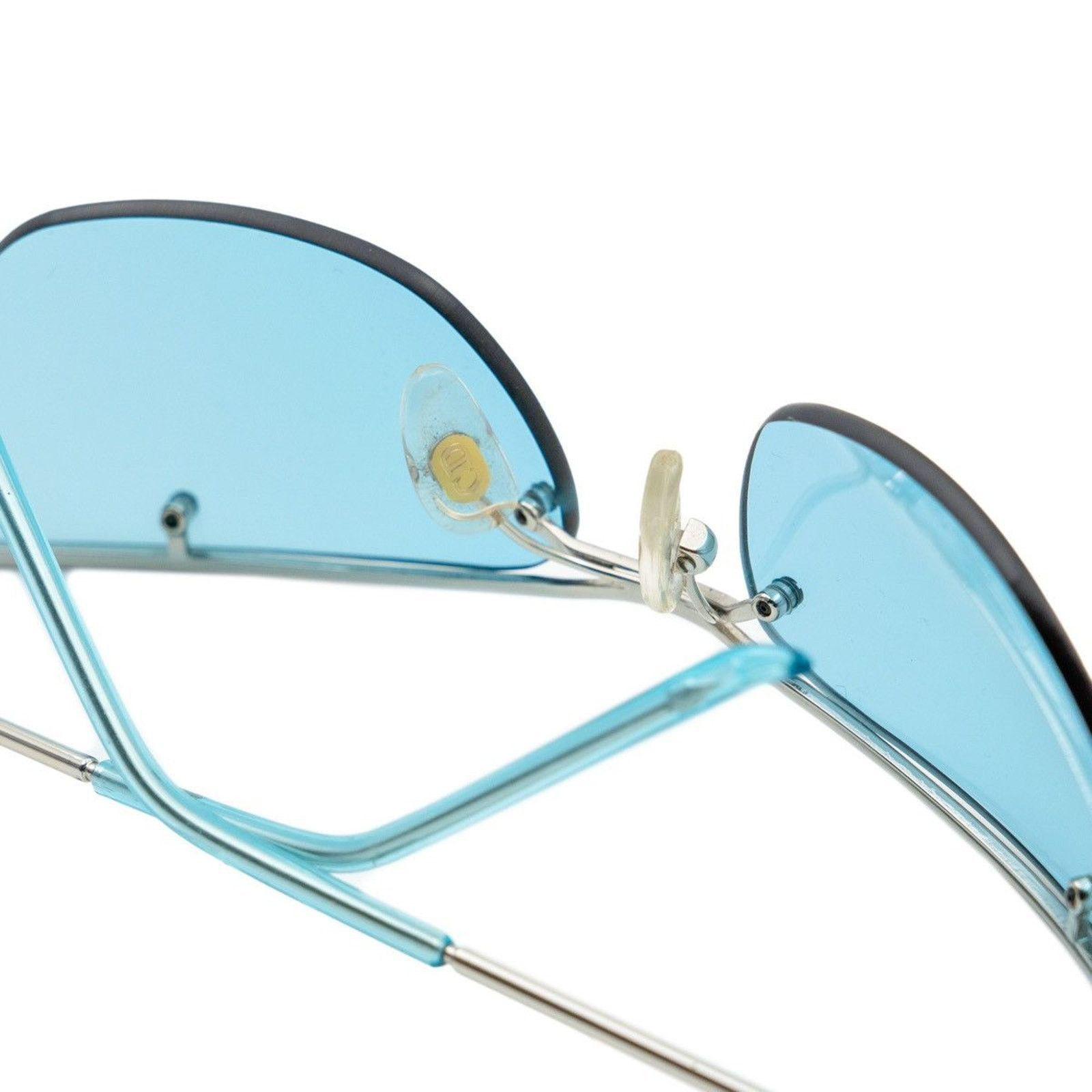 【クリスチャンディオール】ジョンガリアーノ サングラス　リムレス　y2k ジョン・ガリアーノによるディオール フラッシュのベビーブルー