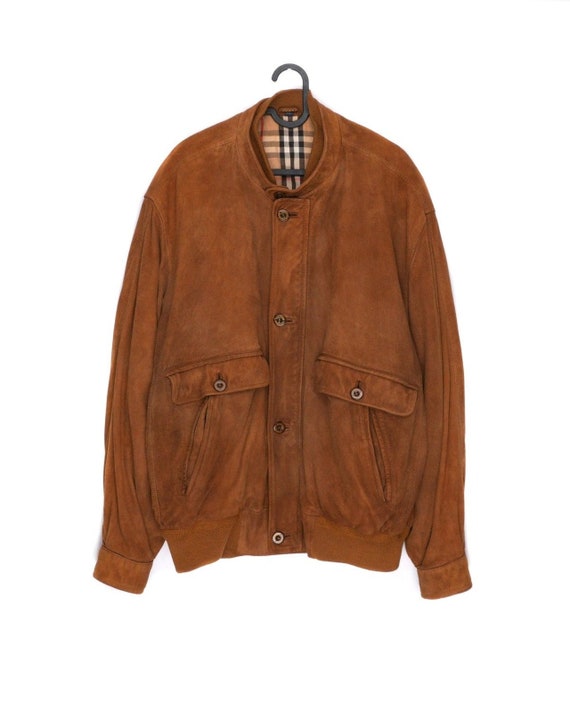 ジャケット・アウター Burberry eco leather jacket nova check Vintage Burberry Leather JACKET nova check OvERCOAT women's
