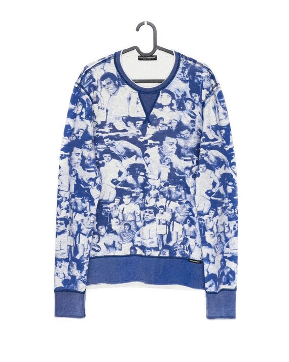 Dolce Gabbana Muhammad Ali Printed Vintage Crew Sweatshirt Etsy Canada