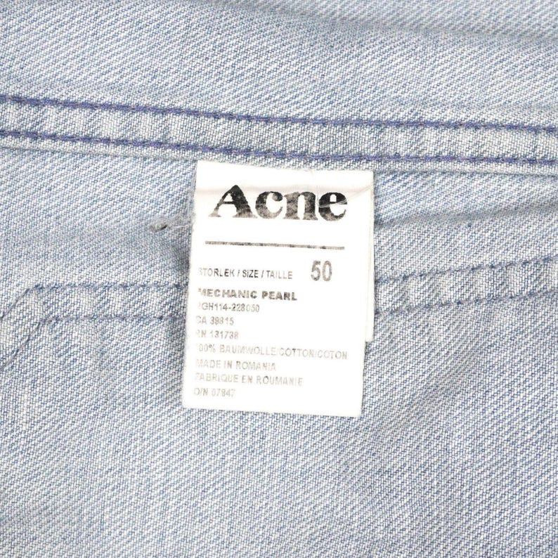 Vintage Acne Studios 2011 Mechanic Pearl Light Blue Jacket image 6