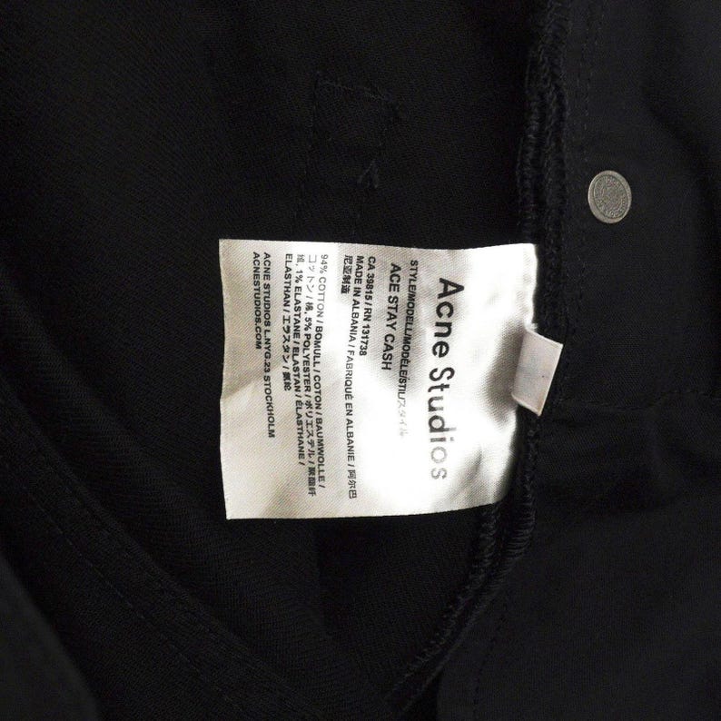 Acne Studios - Jean noir Ace Stay Cash en denim image 7