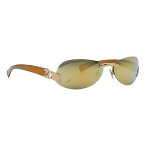 Vintage Chanel Rimless Sunglasses - Etsy