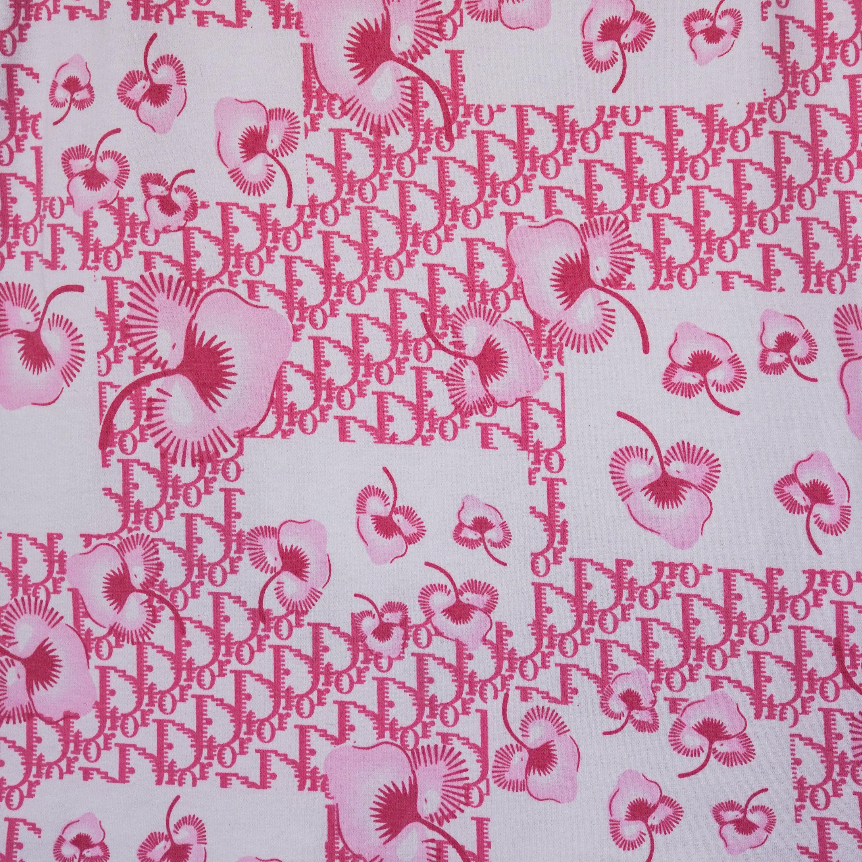 Dior Boutique Paris Pink Monogram Floral Cropped Tank Top - Etsy