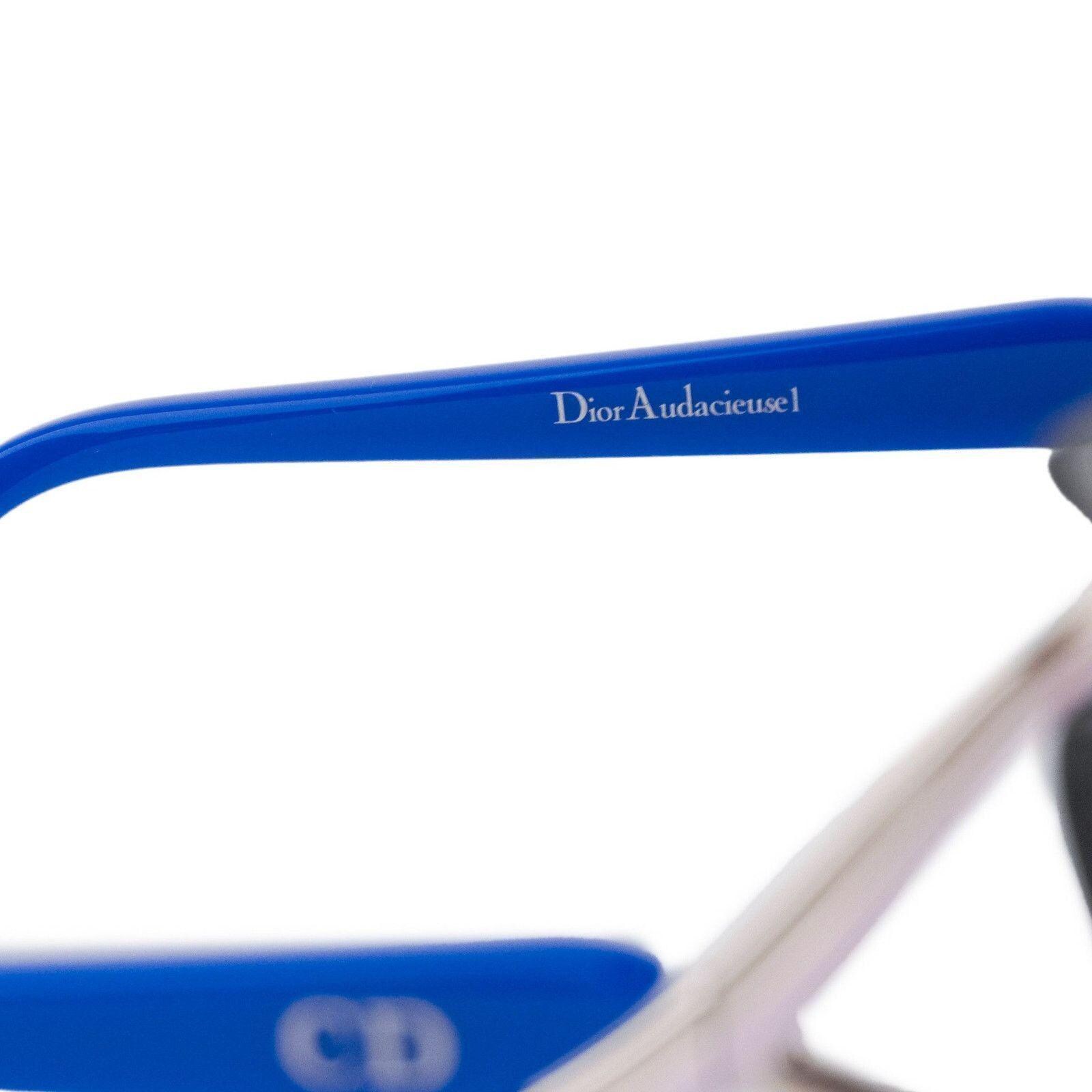 Vintage Dior Audacieuse 1 CD Logo Raf Era Cat Eye Sunglasses New Blue Arm In Box Dior Blue Women main image 3