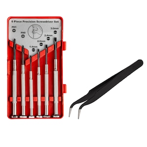 Mini Screwdriver Set Plus Precision Tweezer, 7Pcs Total, Eyeglass  Repair Tool Kit with 6 Different Size Flathead and Philips Screwdrivers