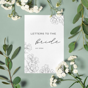 Cartas a la novia Diario de tapa dura, futura novia, regalos del día de la boda, regalos para ella, regalo nupcial, libro personalizado, querida novia, boda