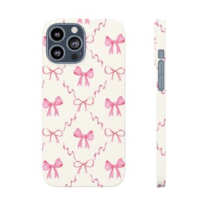 Coquette phone case, Iphone phone cover, pink bow coquette phone case, Pink Balletcore, Pink bows, Cute phone case, Iphone, samsung
