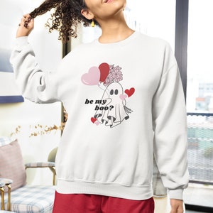 Be My Boo Valentines Day Sweatshirt, Valentines Day Shirt, Valentines Ghost Sweatshirt, Cute Valentine Shirt, Valentines day gift shirt
