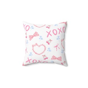 Coquette pillow decor, Valentine pillows, Coquette throw pillow, Coquette home decor, Vintage Coquette pillow, home decor gift, pink pillow