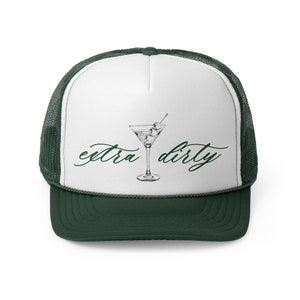 Golf Martini Trucker hat, Women&#39;s Golf hat, Extra Dirty Martini, Social Club trucker hat, Martini Hat, bachelorette party hat, Party favor