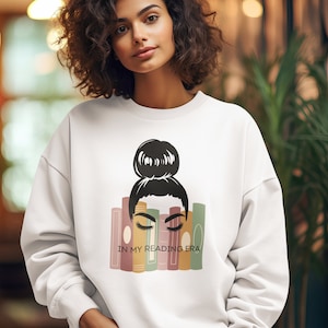 Felpa girocollo nell'era della lettura, idee regalo per topi di biblioteca, regali per gli amanti della lettura, maglione dell'era della lettura, idee regalo per i lettori, lettori