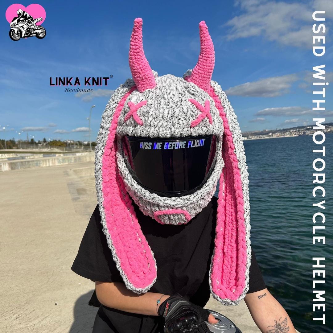 Motorcycle Bunny Mask Tie-dye Edition, Motorbike Balaclava