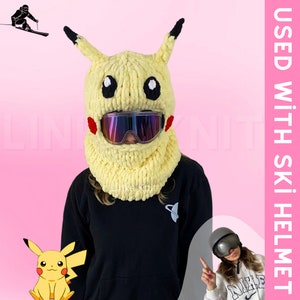 Cartoon Character Ski Mask & Balaclava, Handmade Ski Mask,Ski Helmet Mask,Helmet Protector, Balaclava With Helmet, Custom Balaclava