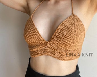 Tie at Back, Thick Rope Bustier/Bikini-Top,Handmade Crochet Bustier and Bikini Top, Thick Rope Multi-Purpose Daily Bustier