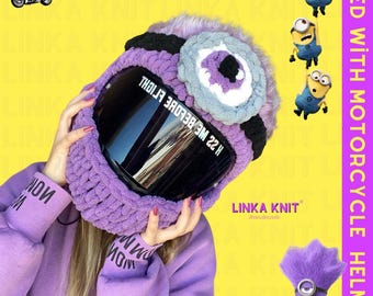 Cartoon Charakter Motorradhelm Cover, Motorradhelm Cover,Motorradhelm Beschützer,Motorradhelm Cover,Unisex Maske.
