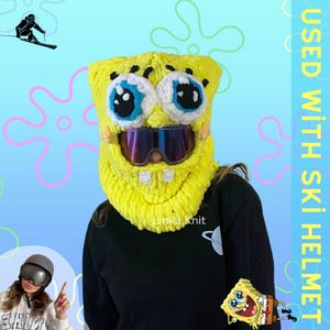 Cartoon Character Ski Mask & Balaclava, Handmade Ski Mask,Ski Helmet Mask,Helmet Protector, Balaclava With Helmet, Custom Balaclava