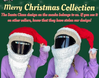 Copricasco da moto Babbo Natale | Integrale Taglia unica