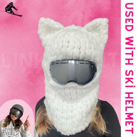 Cat Balaclava Handmade Ski Mask,ski Helmet Mask,helmet Protector