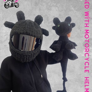Cartoon Character Dragon Model Helmet Balaclava,Motorcycle Helmet Balaclava,Motorcycle Helmet Protector,Motorcycle Helmet Cover,Unisex mask image 4