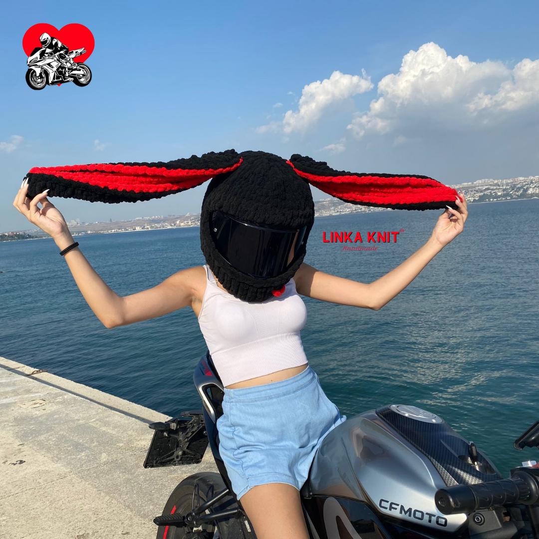 Orecchie Da Gatto Per Casco Moto - 2 Paia Rosa E Nero, Adesive, Per Caschi Curvi - Foto 6