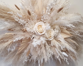 Dried Flowers Pampas Cloud DIY Kit | Dried Pampas Wall Decor | Pampas Arch Arrangement Salon Decor | Wedding Arch Backdrop | Boho Decor