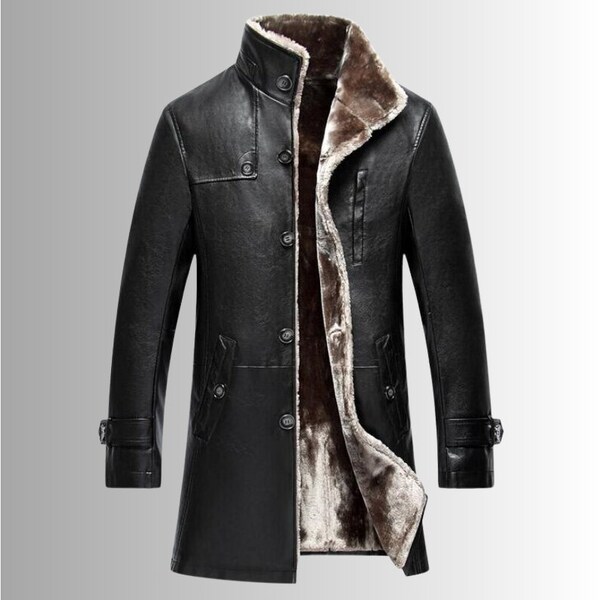 Shearling Mens Coat - Etsy