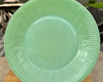 Vintage Fire-King Jadeite 9” Dinner Plates, set of 4 (four), Made in USA, 1950’s marking