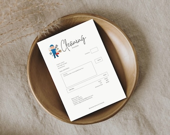 Cleaning Invoice Template: Editable Canva Bill (Digital Download)