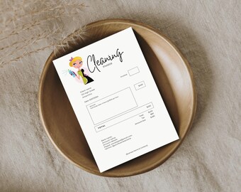 Cleaning Invoice Template: Editable Canva Bill (Digital Download)