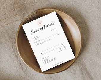 Cleaning Invoice Template: Editable Business Bill (Canva)