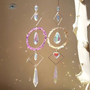 Crystal Suncatcher, Crystal Ornament, Wall Hangings, Cute Room Decorations, Boho Chic Home Decor, Rainbow, Suncatcher, Astrology