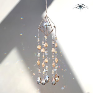 50cm Crystal Suncatcher, Crystal Ornament, Wall Hangings, Cute Room Decorations, Boho Chic Home Decor, Rainbow, Suncatcher, Astrology
