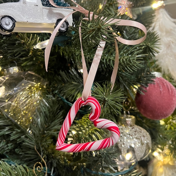 CANDY CANE HEARTS Ornaments!