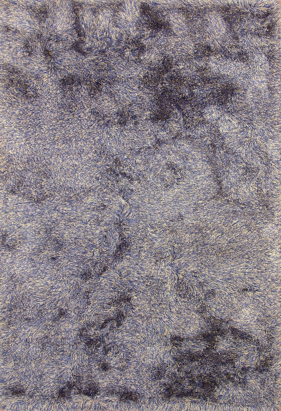 Blue and White Plush Polyester Hand Made Indian Shag Rug Size 3'6x5'9 Etsy