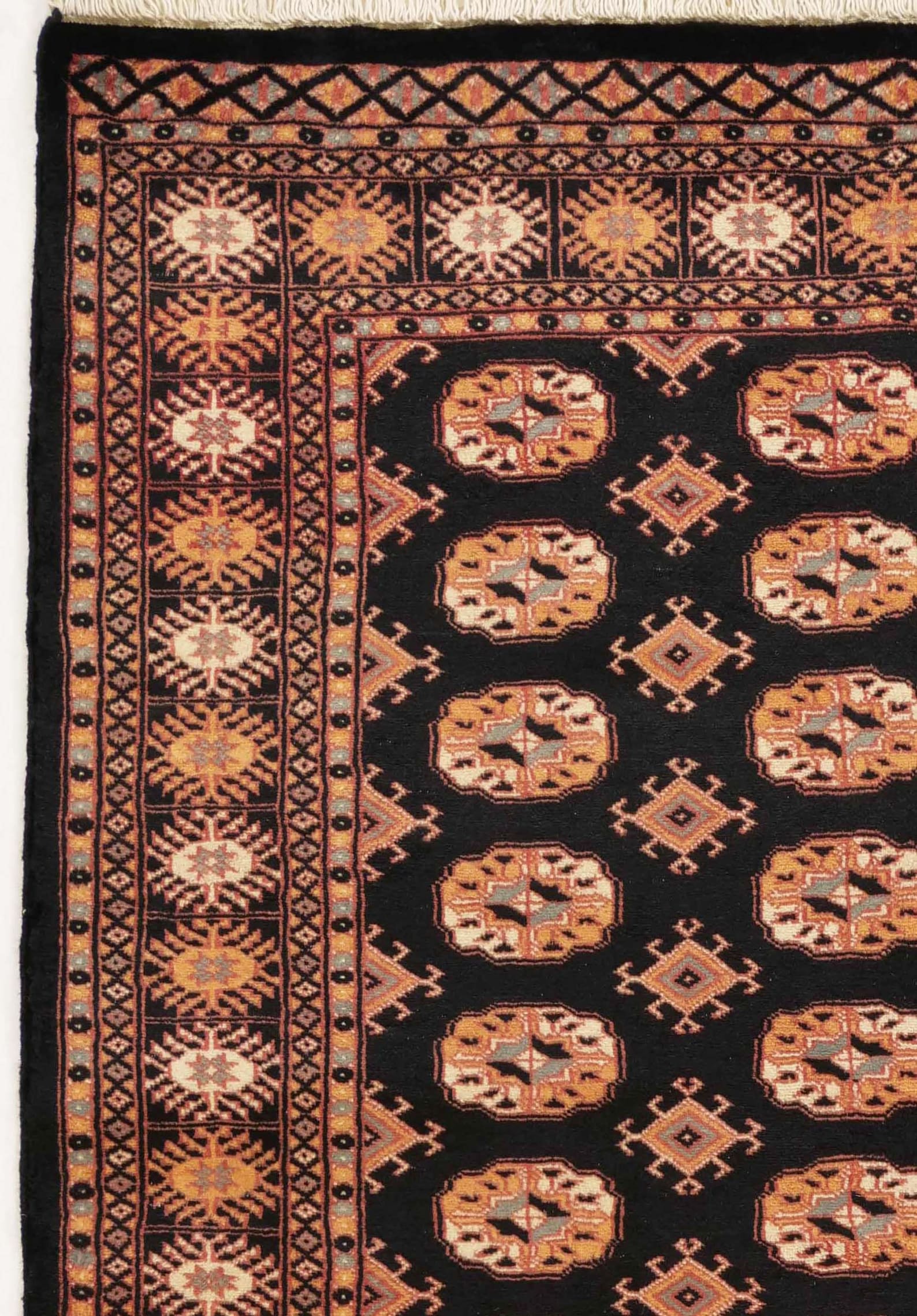 Pakistan Fine Bokhara Hand Made Wool Rug Size 4'1