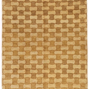 Pakistani hand made Gabbeh design wool and cotton size 5&#39;5&quot;x7&#39;4&quot;
