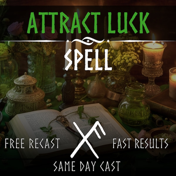 Attract Luck Spell, Same Day Cast, Fast Spell Casting, Luck Casting Spell, Luck Spells, Goodluck spell,  Lucky, Sameday Spell, Spellcaster